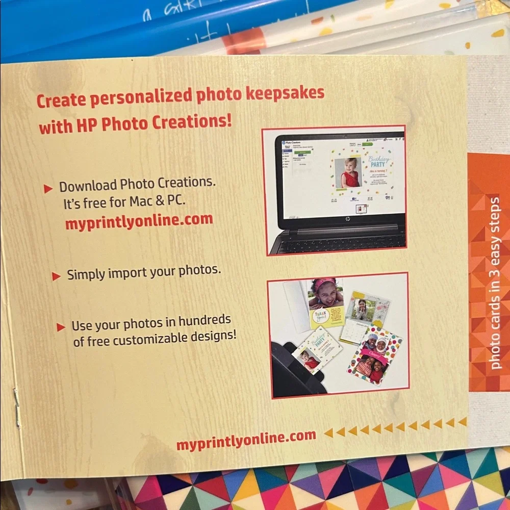 15 Packs of HP photo paper with directions on how to access HP Photo Projects